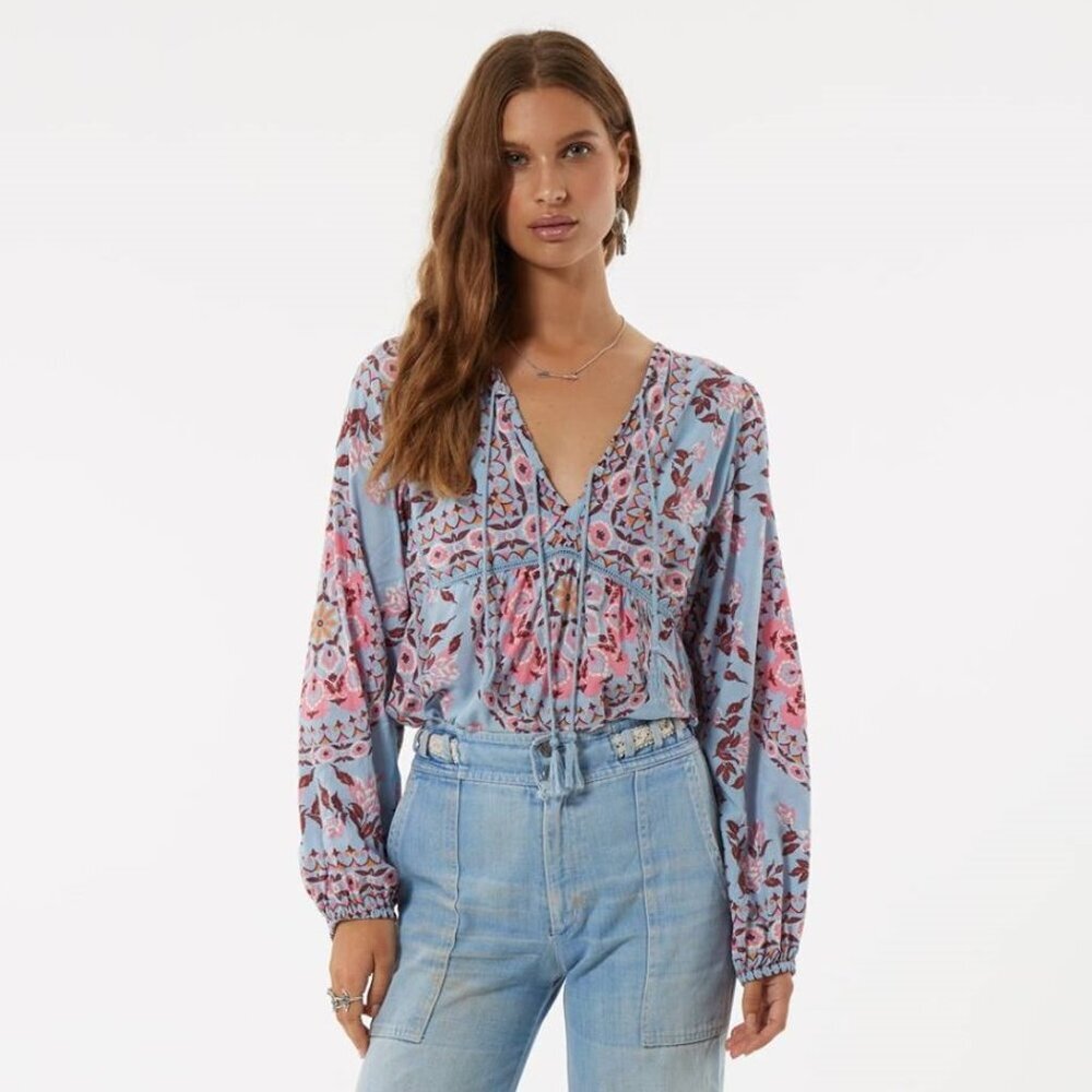 Spell Pandora Aquamarine Blouse XS b71